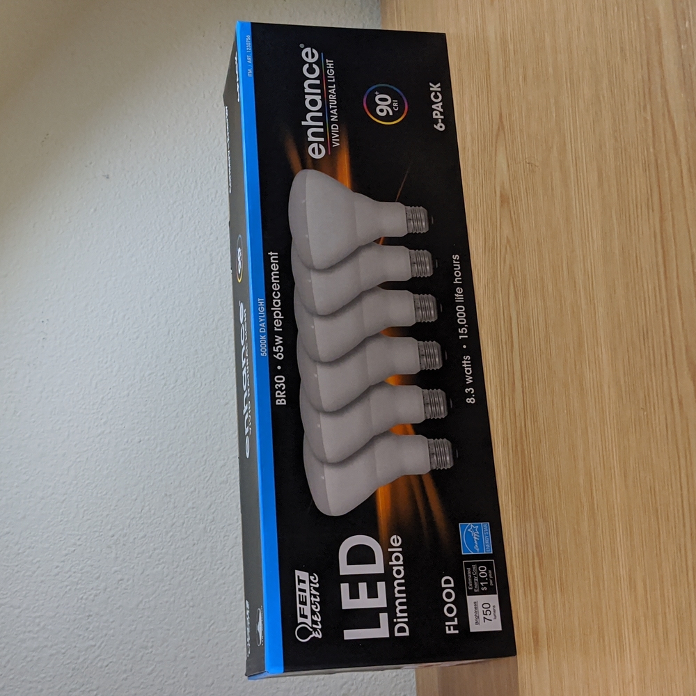 FEIT Dimmable LED 5000K Daylight 6-Pack